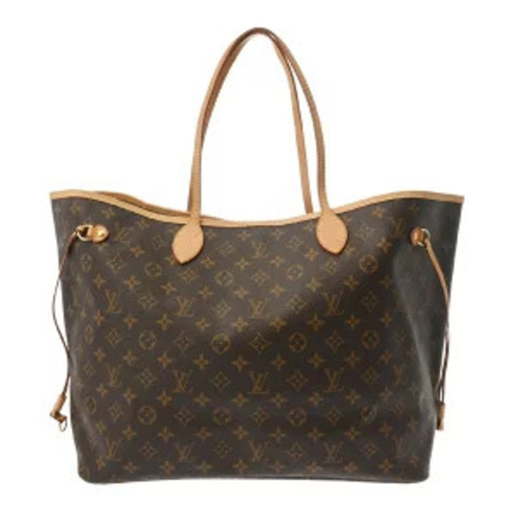 Louis Vuitton Handbags - Louis Vuitton Monogram Neverfull Brown Canvas Tote Bag